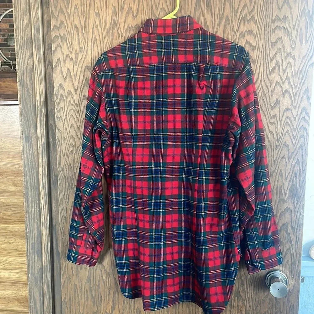 Red Flannel Pendleton Button Up 15.5 - image 2